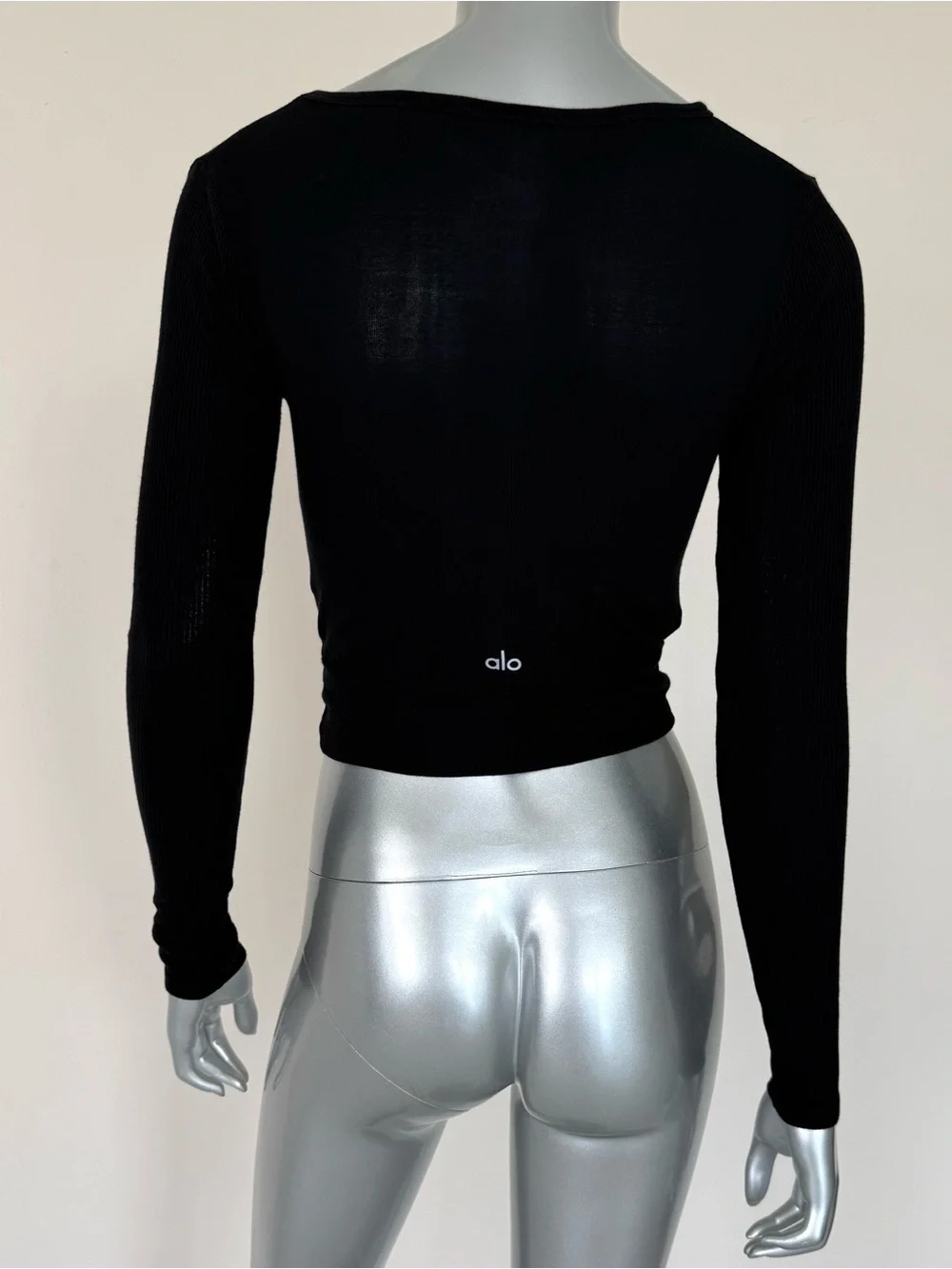 ALO Yoga women long sleeve black top size S